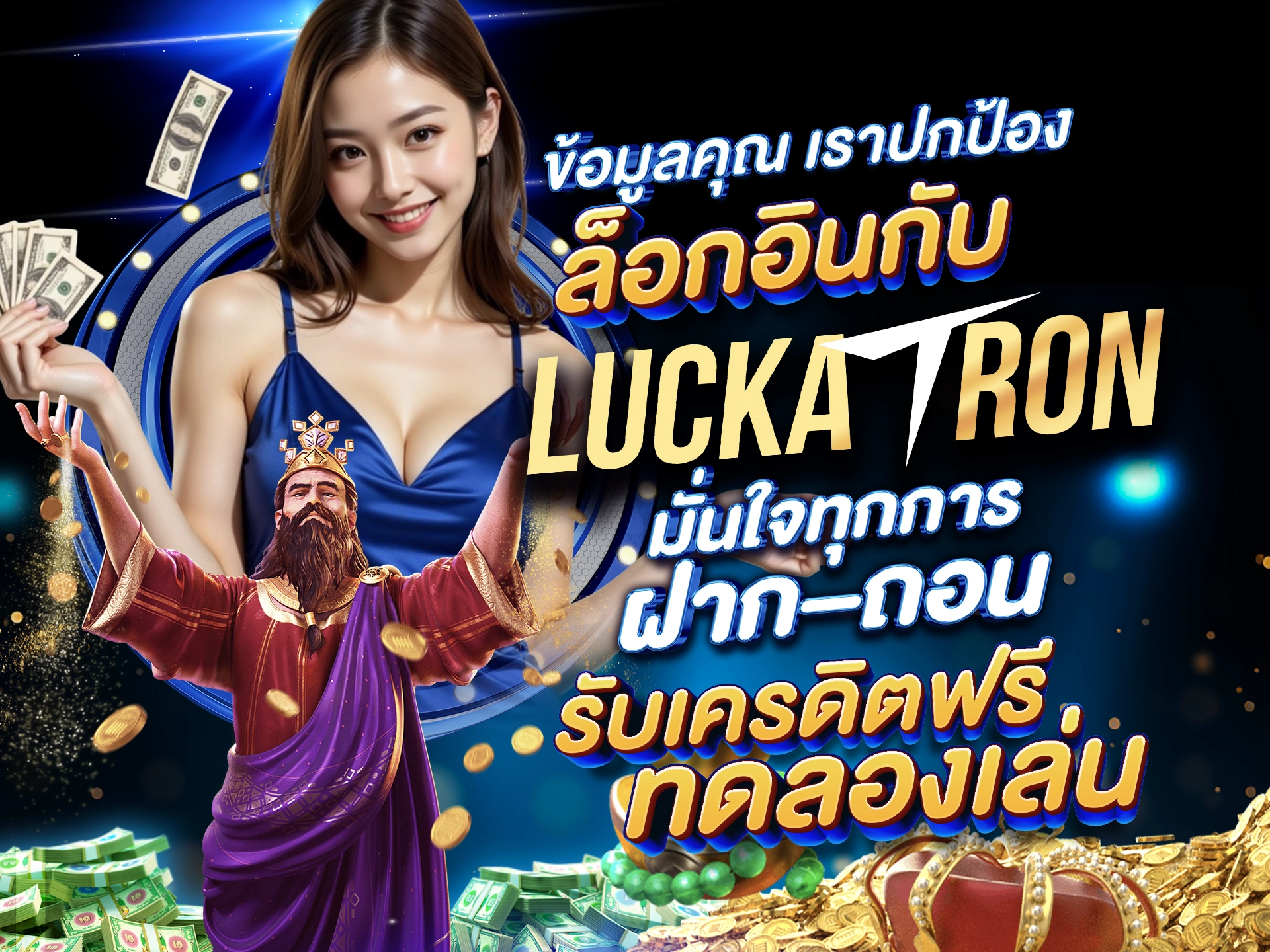 ข้อมูลคุณ เราปกป้อง ล็อกอินกับ Luckatron มั่นใจทุกการฝาก–ถอน รับเครดิตฟรีทดลองเล่นทันที