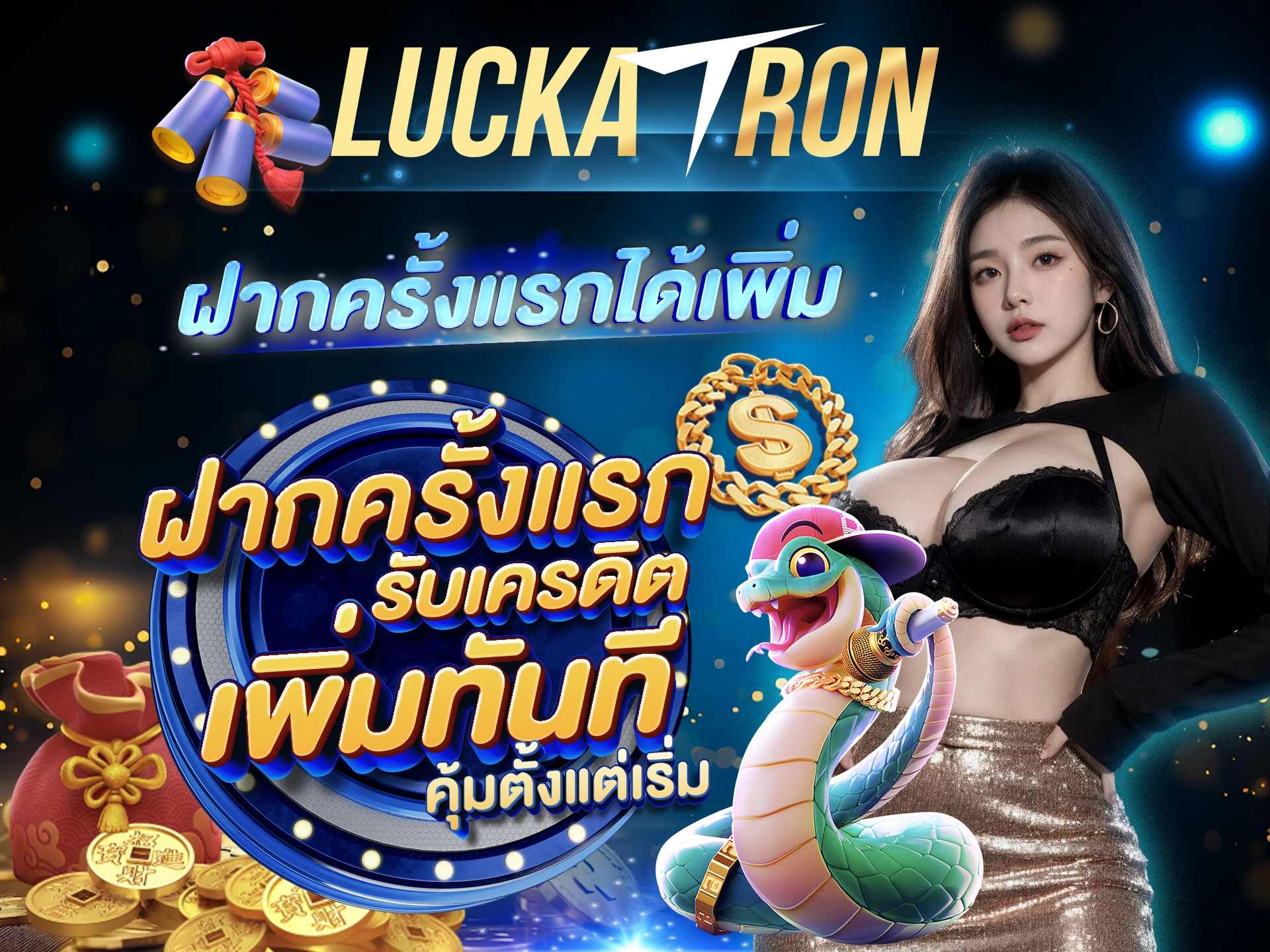 ฝากครั้งแรกได้เพิ่ม ฝากครั้งแรก รับเครดิตเพิ่มทันที คุ้มตั้งแต่เริ่ม