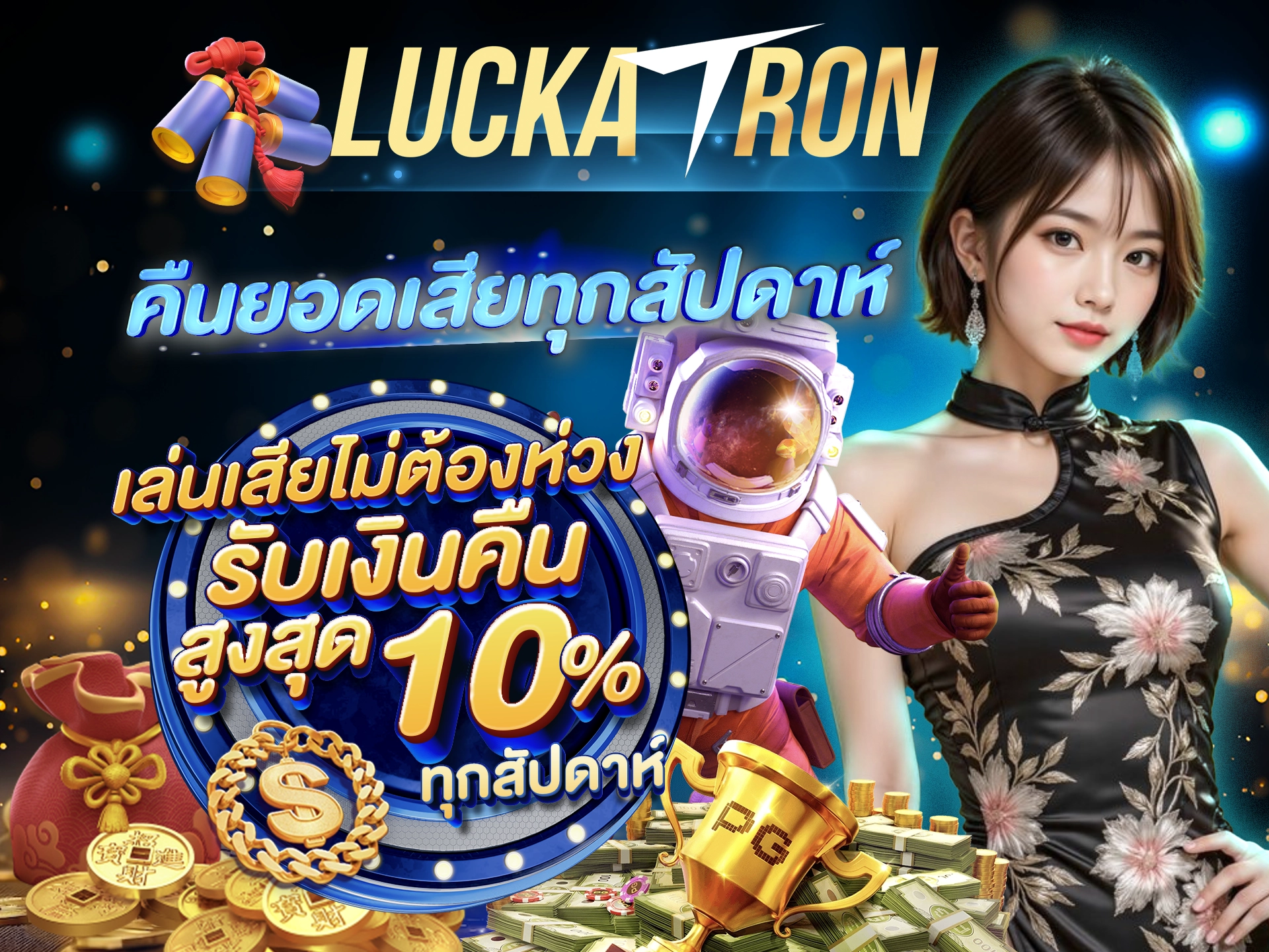 คืนยอดเสียทุกสัปดาห์ เล่นเสียไม่ต้องห่วง รับเงินคืนสูงสุด 10% ทุกสัปดาห์