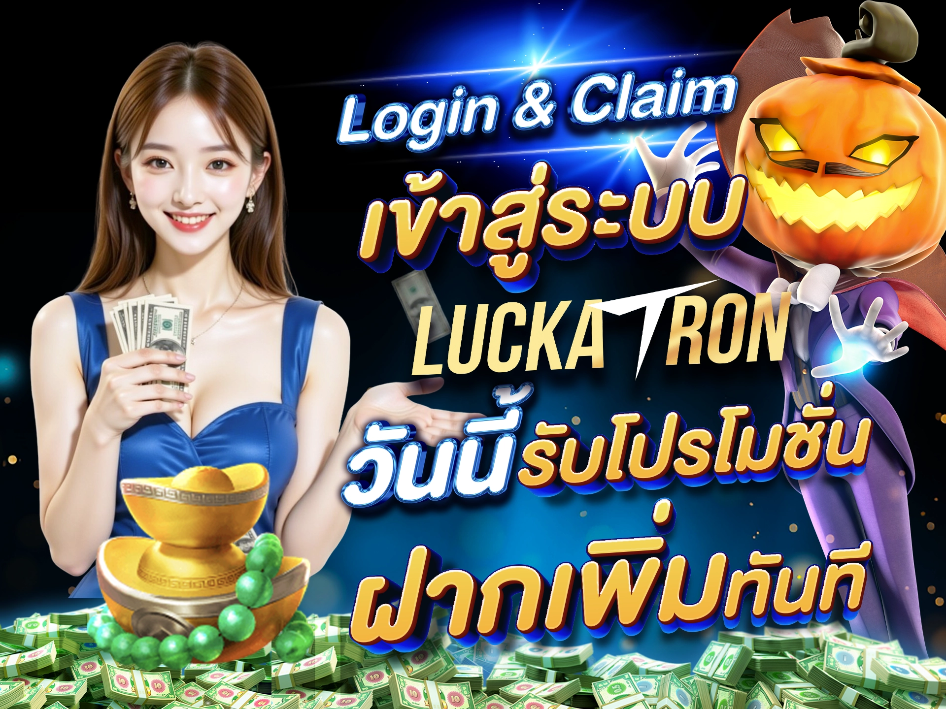 Login & Claim เข้าสู่ระบบ Luckatron วันนี้ รับโปรโมชั่นฝากเพิ่มทันที